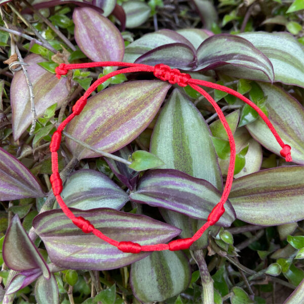 Pulseira Vermelha - 7 Nós de Proteção Energética
