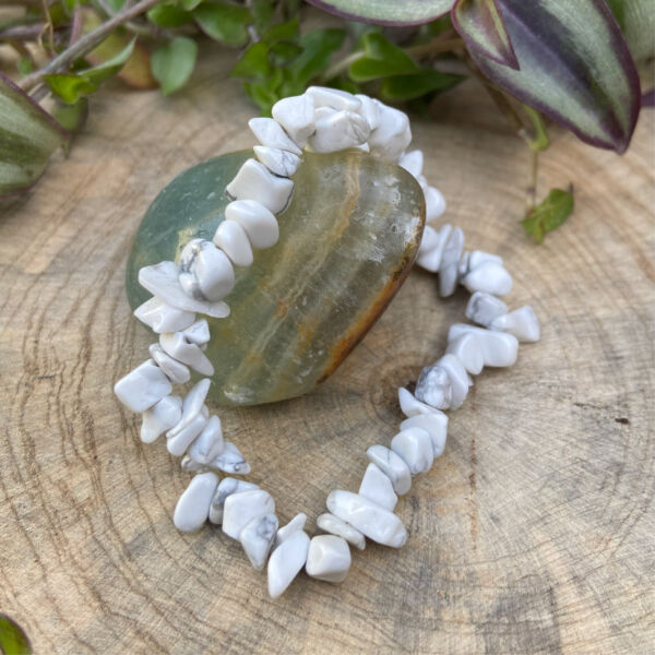 Pulseira de Howlita Branca - Cristal da Paciência