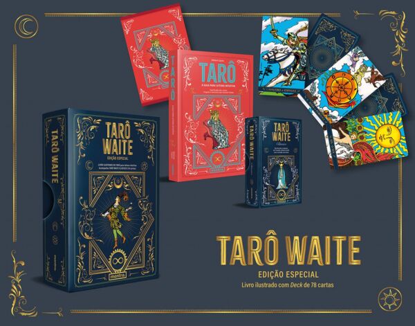 Tarô Waite Edição Especial: livro ilustrado do Tarot para leitura intuitiva: Acompanha Tarô Waite (78 cartas ilustradas por Pamela Colman Smith)